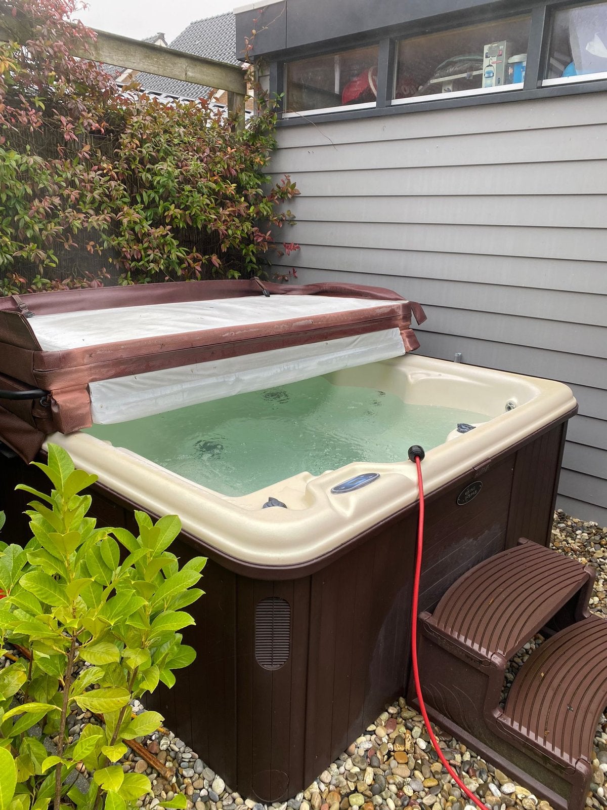 Viking Spa Jacuzzi 6 persoons met Balboa besturing, Ophalen, Gebruikt, Afdekzeil, Vast