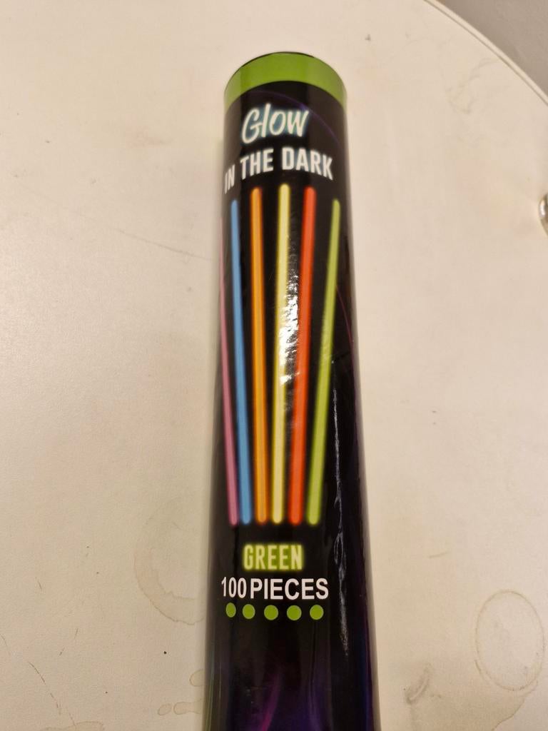 Glow in the Dark Sticks - 100 Stuks Groen, Ophalen of Verzenden, Nieuw, Feestartikel, Overige