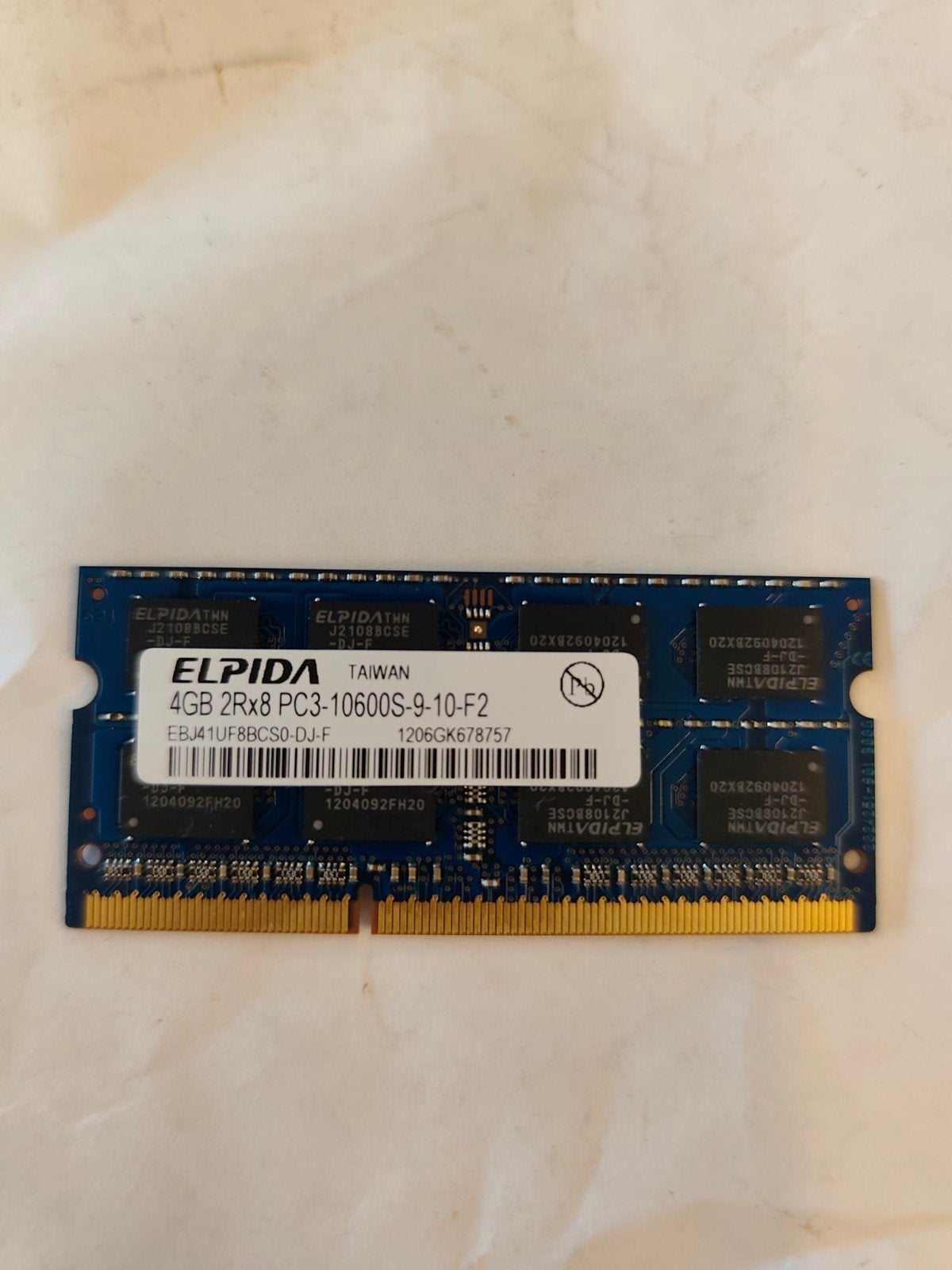 Elpida 4GB DDR3 RAM Geheugen voor Laptop/Desktop, Computers en Software, RAM geheugen, Gebruikt, Server, DDR3, Ophalen of Verzenden