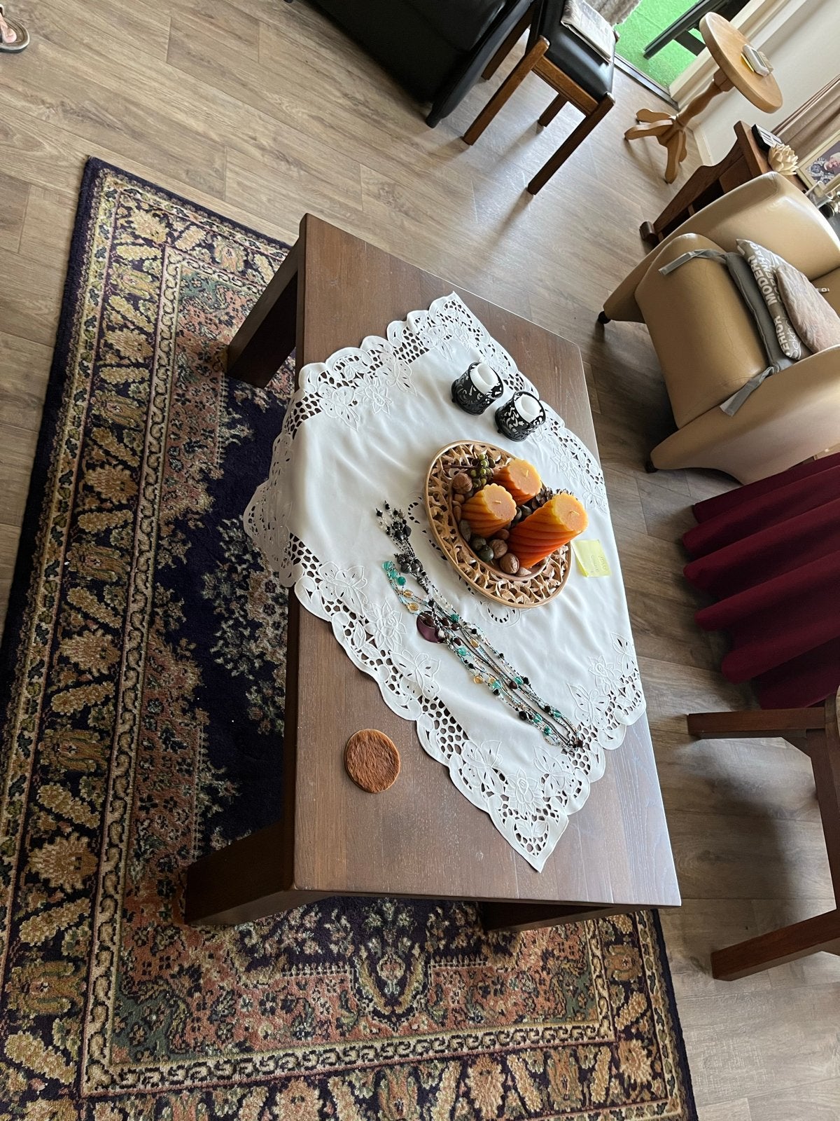 Salontafel rechthoekig hout, Huis en Inrichting, Ophalen, Gebruikt, 100 tot 150 cm, 50 tot 100 cm