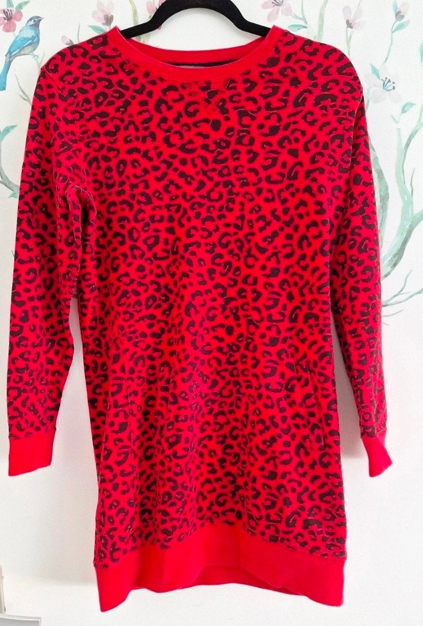 Ivy & You rood luipaardprint sweatshirt maat S, Ophalen, Ivy & You, Zo goed als nieuw, Maat 36 (S)