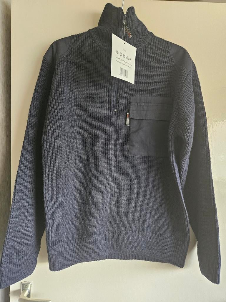 Nieuwe donkerblauwe schipperstrui, Kleding | Heren, Truien en Vesten, Ophalen of Verzenden, Nieuw, Maat 56/58 (XL), Blauw