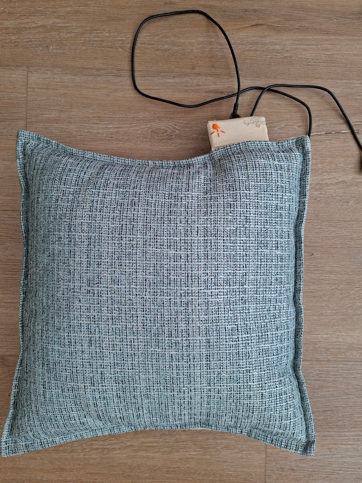 Pleafs warmtekussen vierkant groen 45x45 cm, oplaadbaar., Ophalen of Verzenden, Zo goed als nieuw, Groen, Vierkant