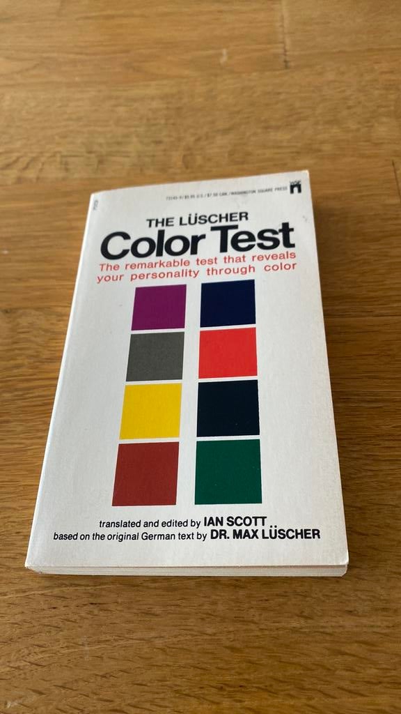 Color Test, The Lüscher, Ophalen of Verzenden, Zo goed als nieuw