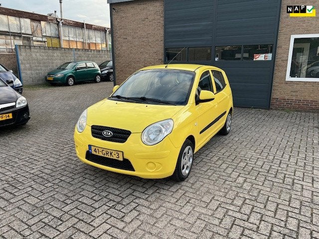 Kia Picanto 1.0 X-tra Met Airco-Zeer Mooi, Auto's, Voorwielaandrijving, Stof, Zwart, 4 cilinders