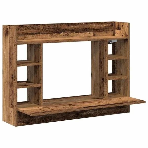 Wandbureau met opbergruimte - Rustiek Bruin, Huis en Inrichting, Ophalen, Opbergruimte, Spaanplaat of MDF, Industrieel