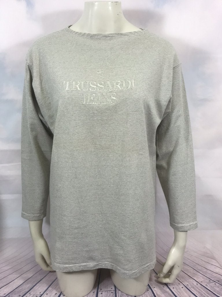 Trussardi Jeans gestreepte trui maat L (3C2), Kleding | Dames, Tweedehands verkoop, Blauw, Ophalen of Verzenden, Tweedehands verkoop