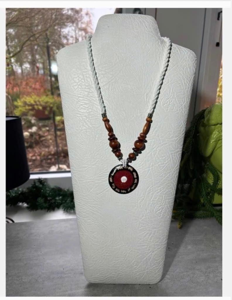 Witte XL sieraden standaard met gratis ketting shiva’s Eye, Overige materialen, Wit, Nieuw, Ophalen of Verzenden