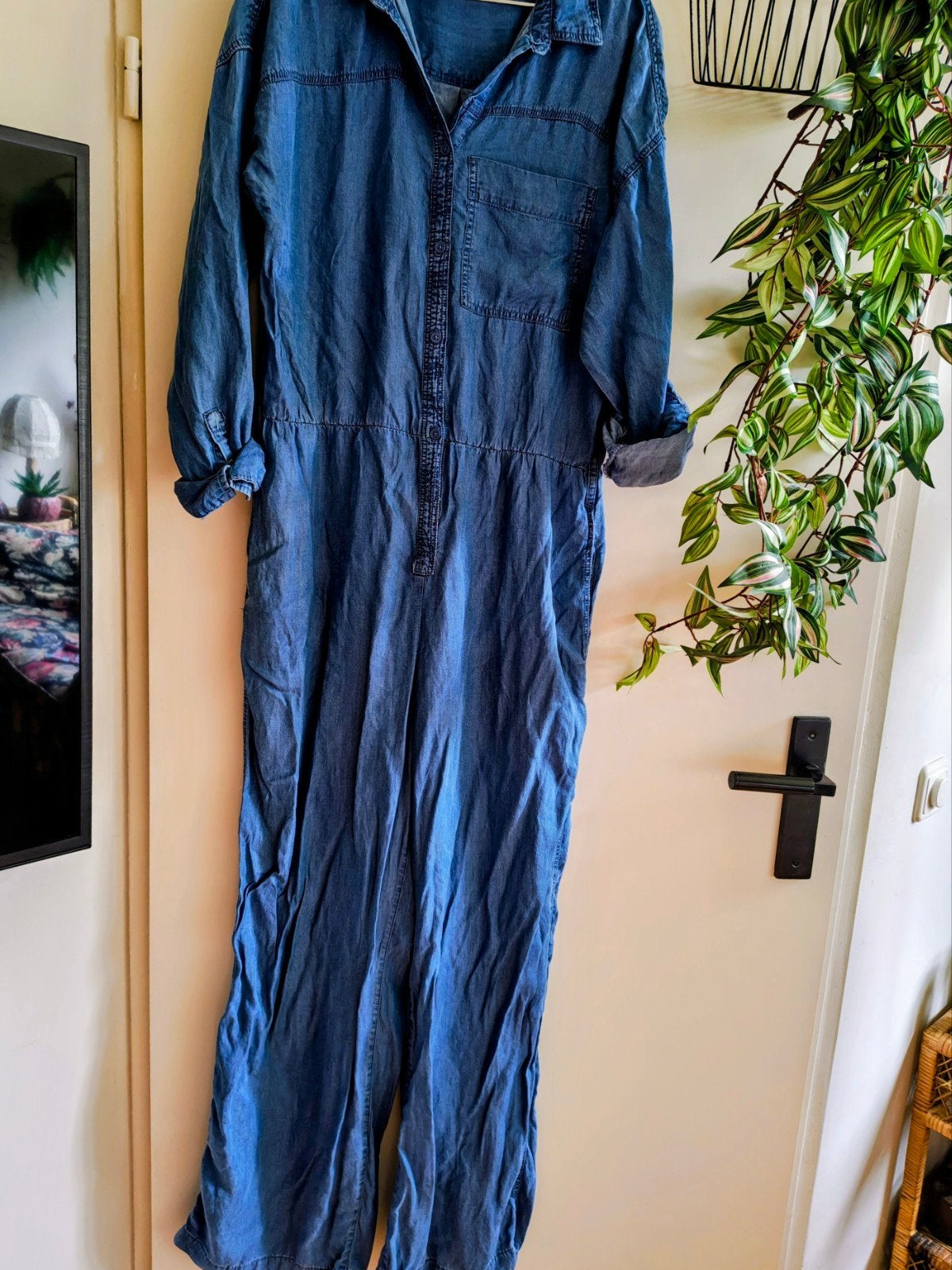 spijkerjumpsuit jumpsuit maat m, Ophalen of Verzenden, Nieuw, Maat 38/40 (M)