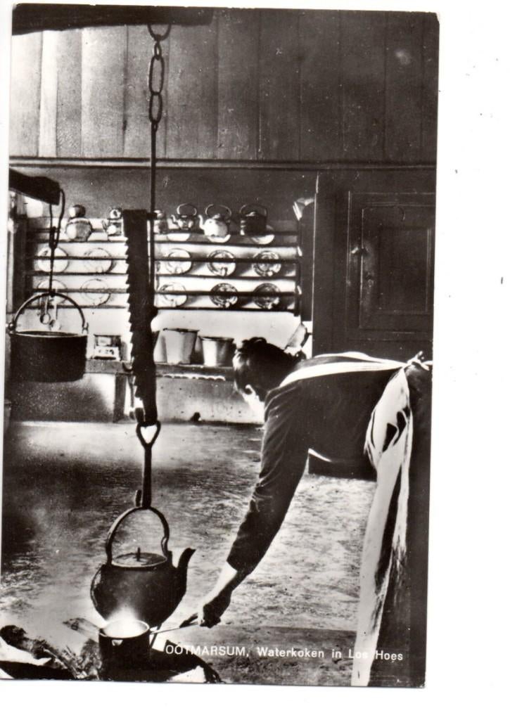Ootmarsum. Waterkoken in Los Hoes., Verzenden, 1940 tot 1960, Gelopen, Overijssel