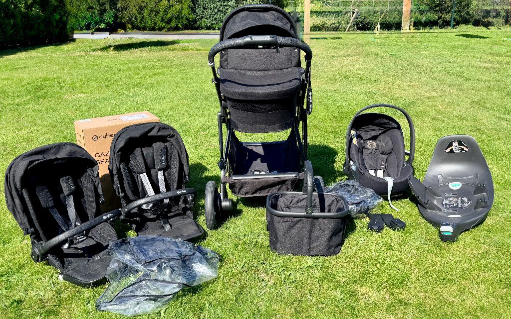 Luxe Cybex e-Gazelle S Duo Set - Elektrisch - Compleet!, Kinderen en Baby's, Kinderwagens en Combinaties, Gebruikt, Combiwagen