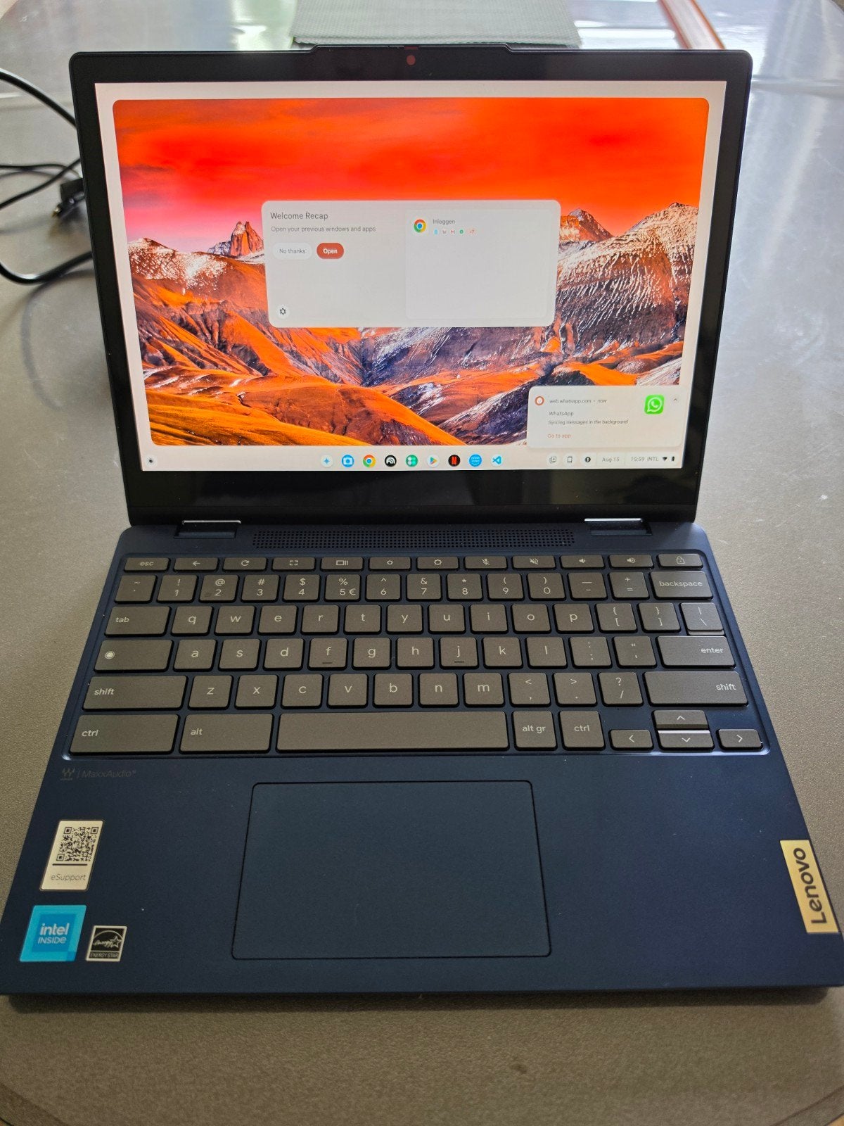 Lenovo IdeaPad Flex 3 Chromebook 12IAN8 8G, Computers en Software, Ophalen of Verzenden, 60 Hz of minder, Touchscreen, LED