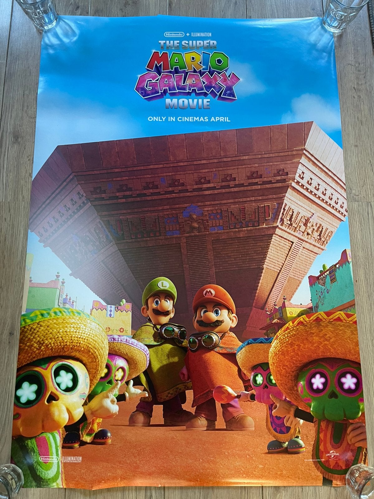 Super Mario 1 Filmposter 100 x 70 cm, Ophalen of Verzenden, Zo goed als nieuw, A1 t/m A3, Film en Tv