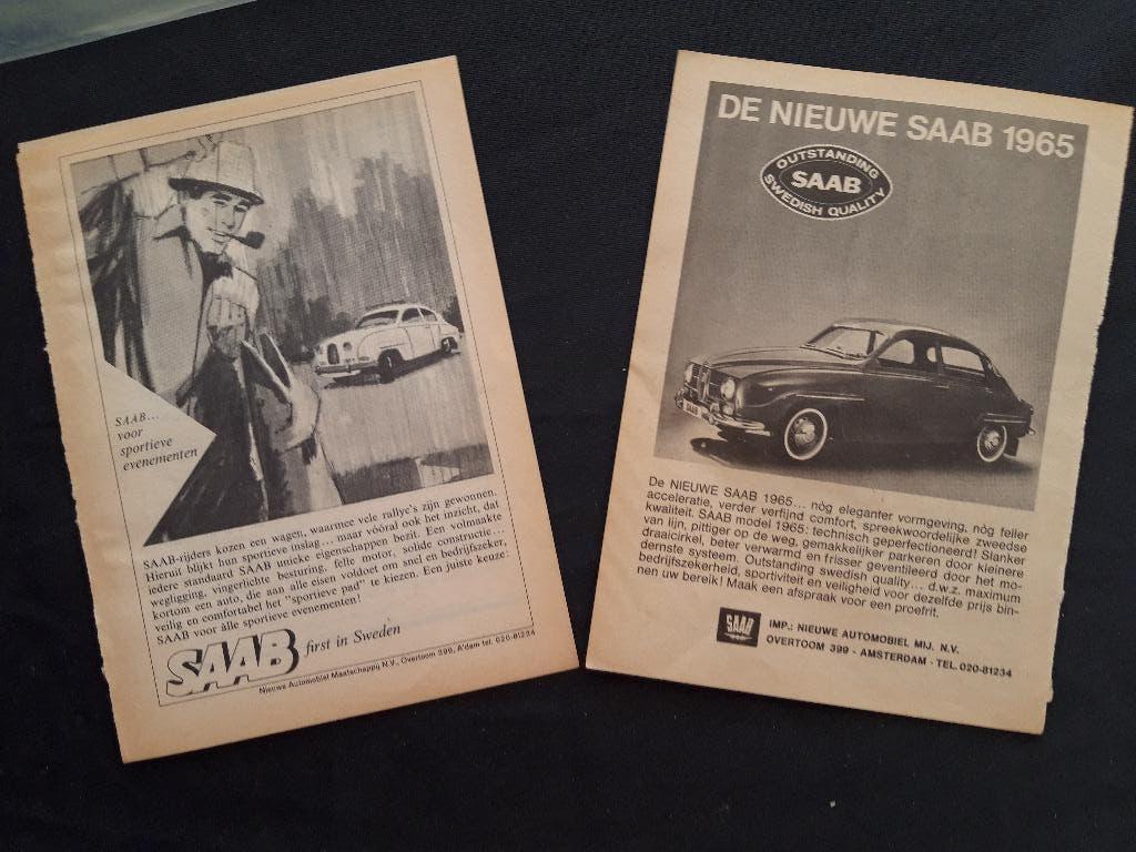 originele Saab 96 advertenties  jaren 60 ( Readers Digest ), Verzamelen, Ophalen of Verzenden, Zo goed als nieuw, Auto's