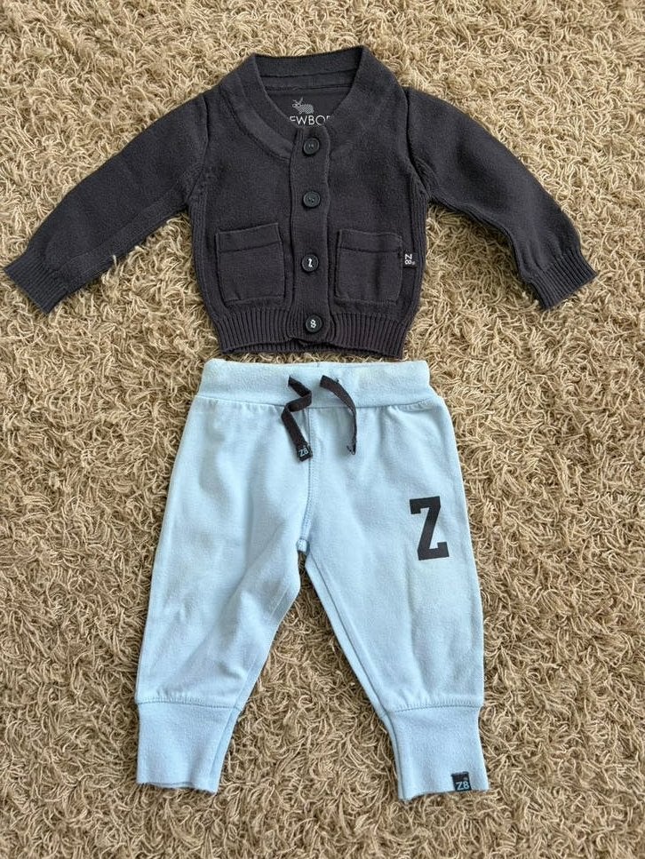 Leuk Baby setje jongen merk Z8 maat 50, Ophalen of Verzenden, Zo goed als nieuw, Jongetje, Setje
