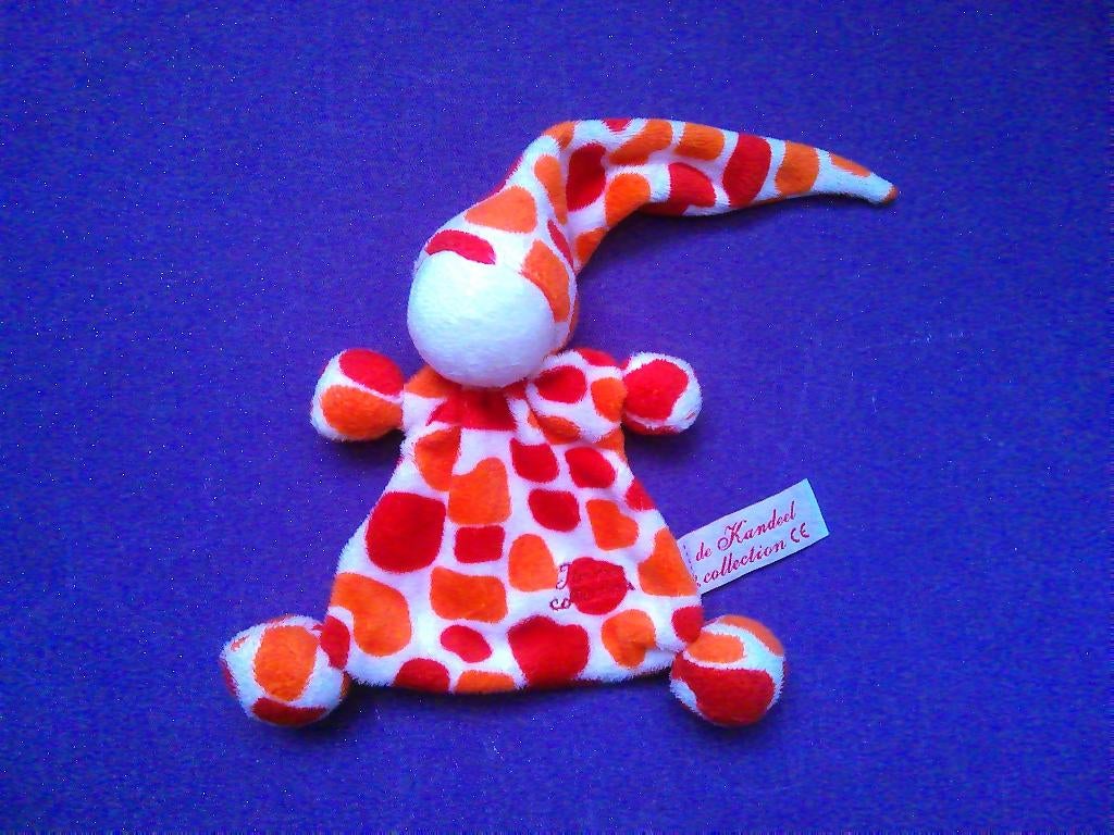 TIAMO DE KANDEEL Knuffeldoekje POPJE. ROODBONT  **Nieuw**, Overige typen, Nieuw, Ophalen of Verzenden, Met label