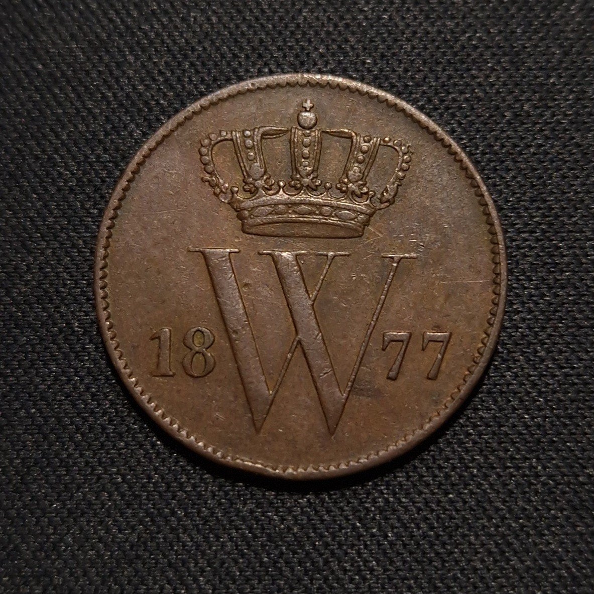 1 cent 1877, Verzenden, Koning Willem III, 1 cent, Losse munt
