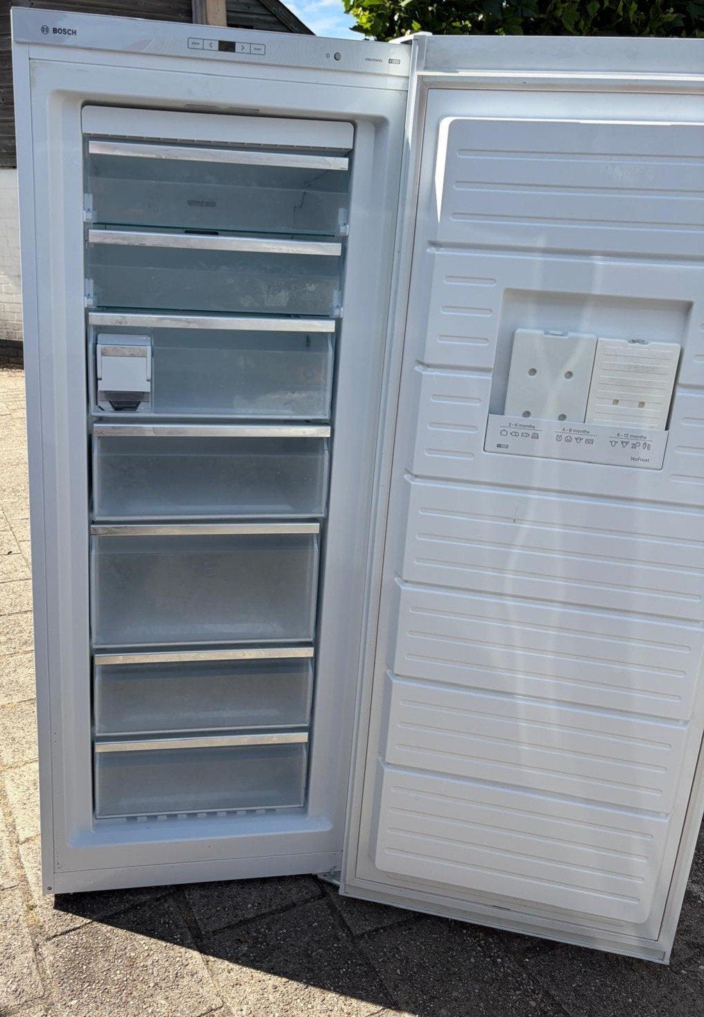 vrieskast Bosch NO FROST 7 LADEN ( XXL ), Gebruikt, 160 cm of meer, Energieklasse A of zuiniger, Ophalen