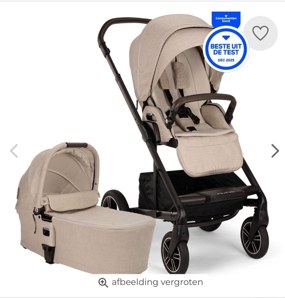 Nuna Mixx Next Combiwagen met Reiswieg en Autostoel