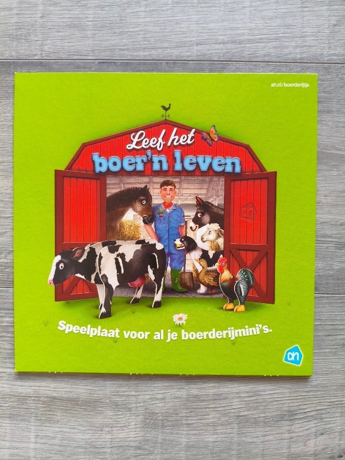 Speelplaat boerderij mini`s Albert Heijn, Verzamelen, Supermarktacties, Albert Heijn, Ophalen of Verzenden
