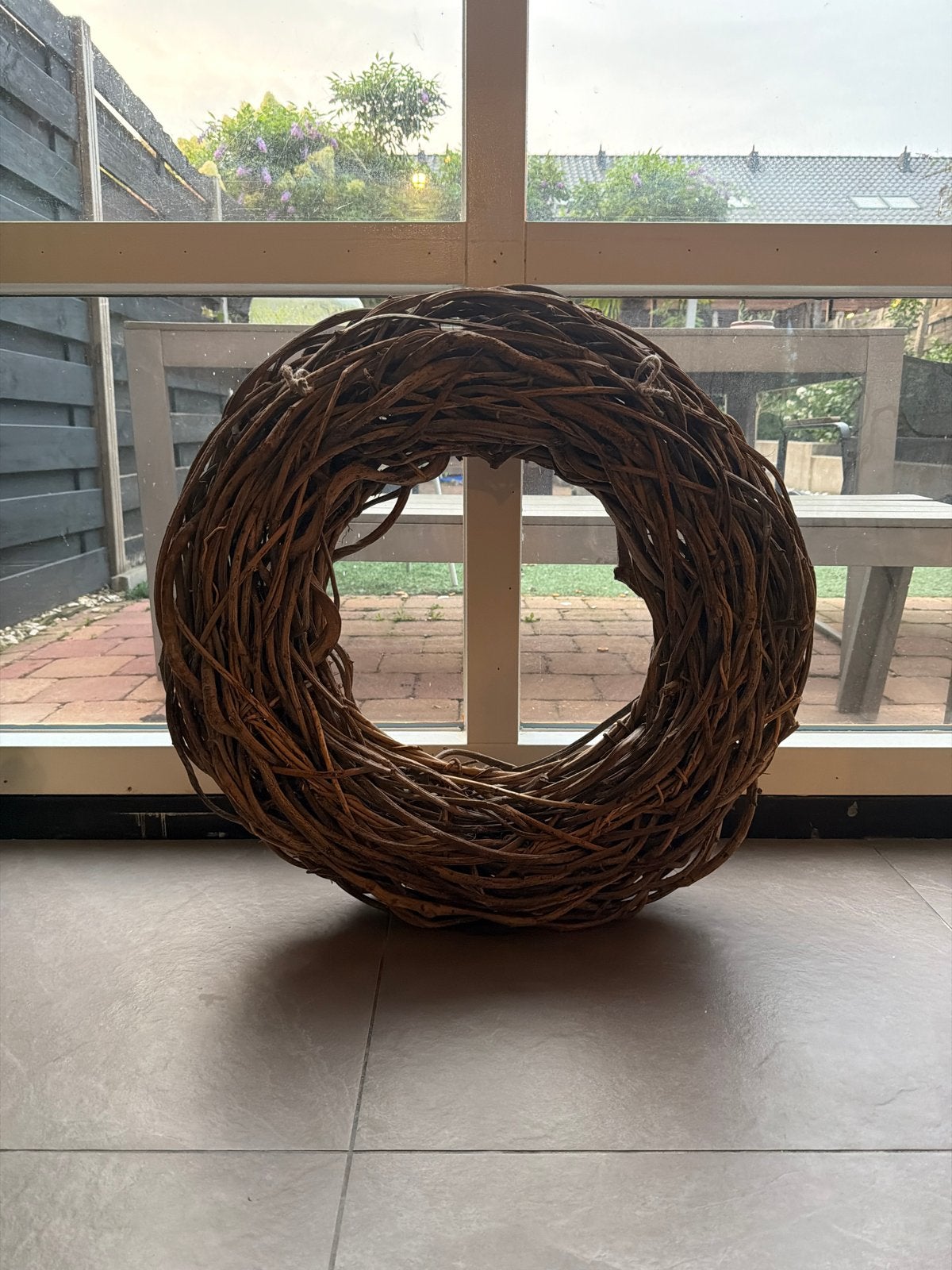Grote decoratie krans 70cm, Ophalen, Gebruikt, Krans, Natuurlijk materiaal