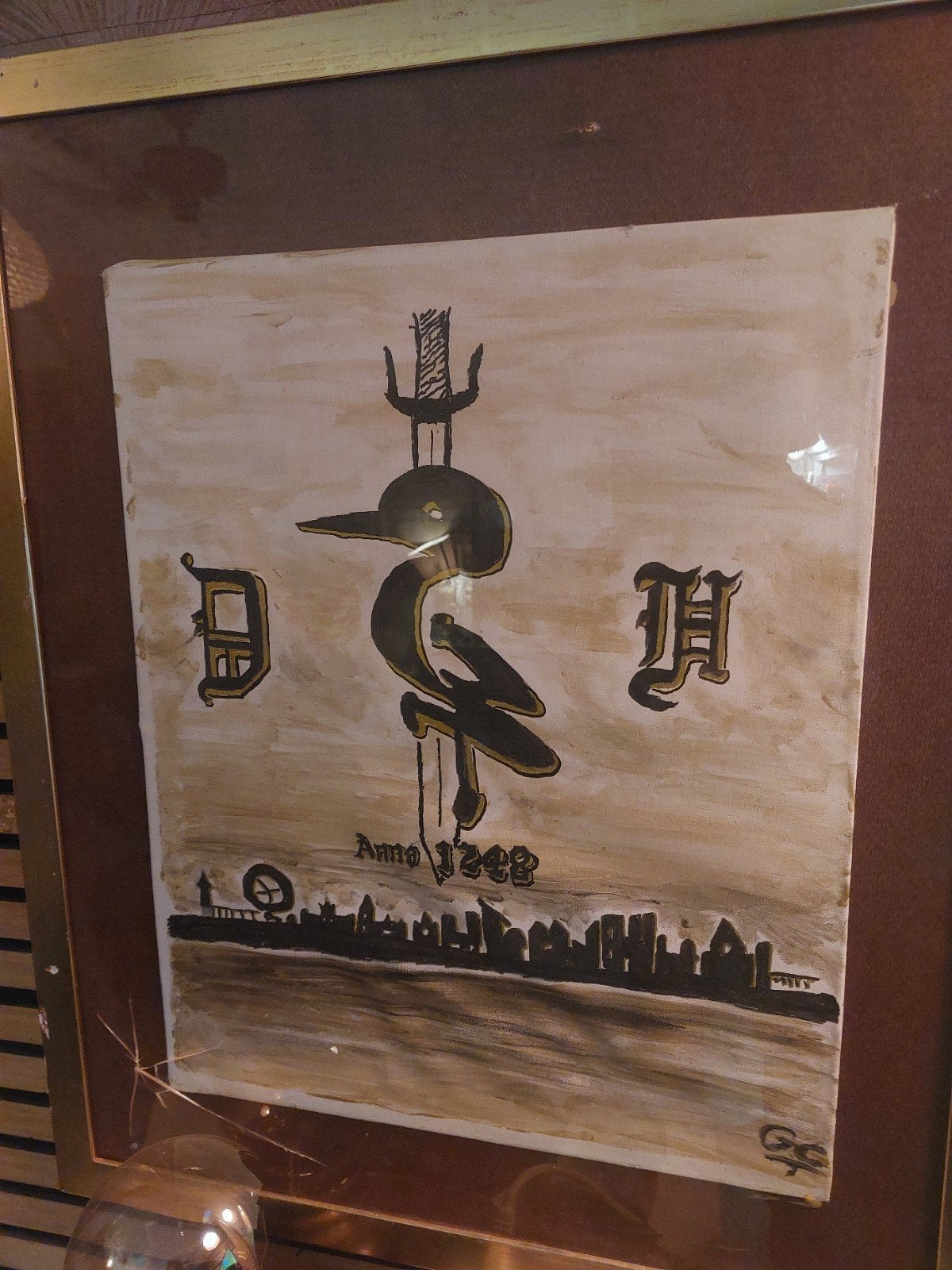 Mooi Den Haag Schilderij - Anno 1248, Overige stijlen, Doek, Ophalen of Verzenden, Olieverf