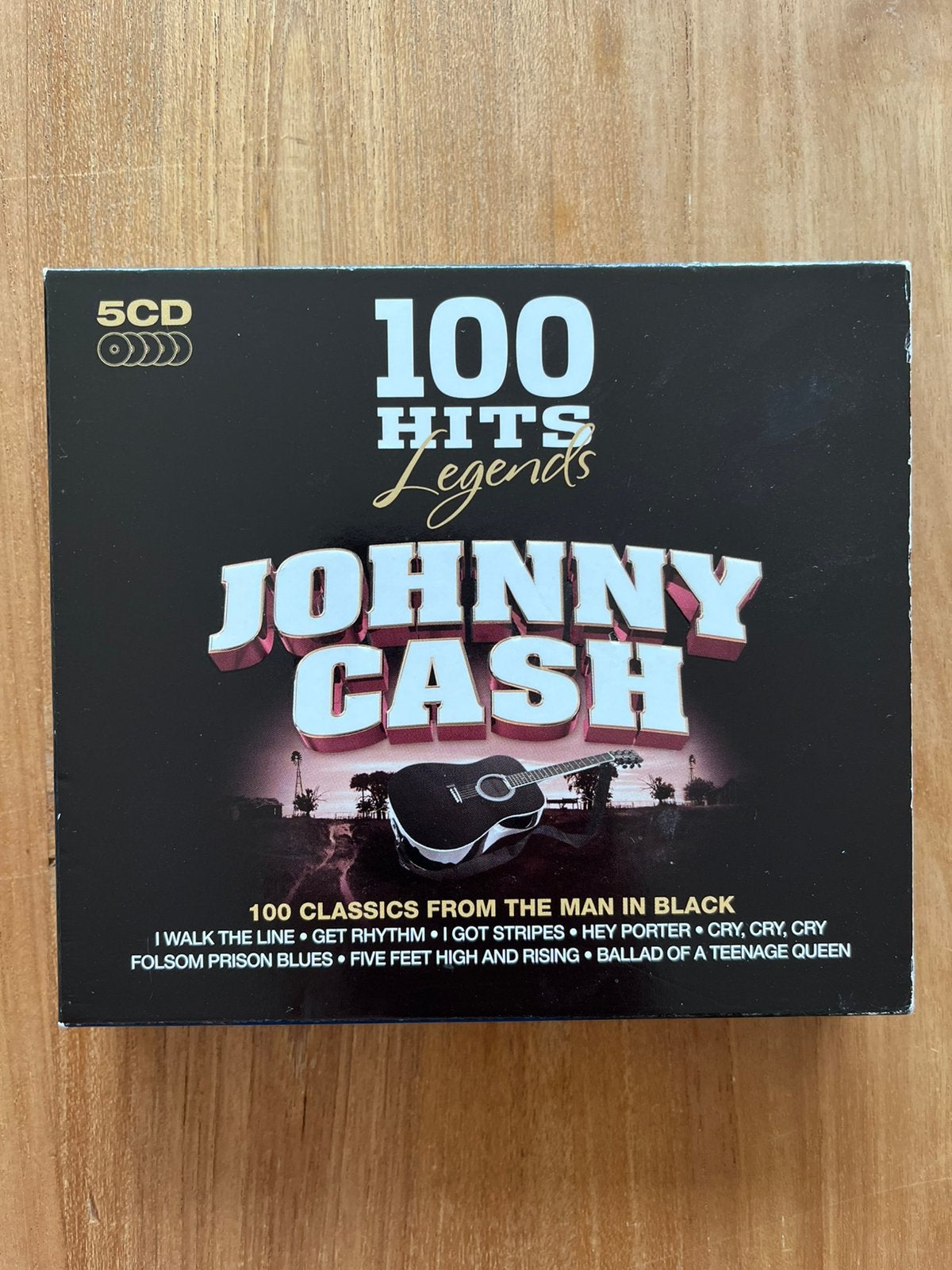 Johnny Cash - 100 Hits Legends 5-cd boxset, Ophalen of Verzenden, Zo goed als nieuw, Boxset