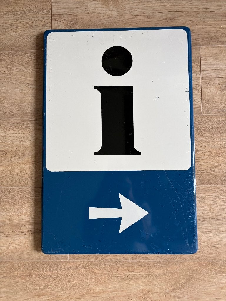 Verkeersbord I (informatie) 40 x 60 cm, Ophalen, Gebruikt