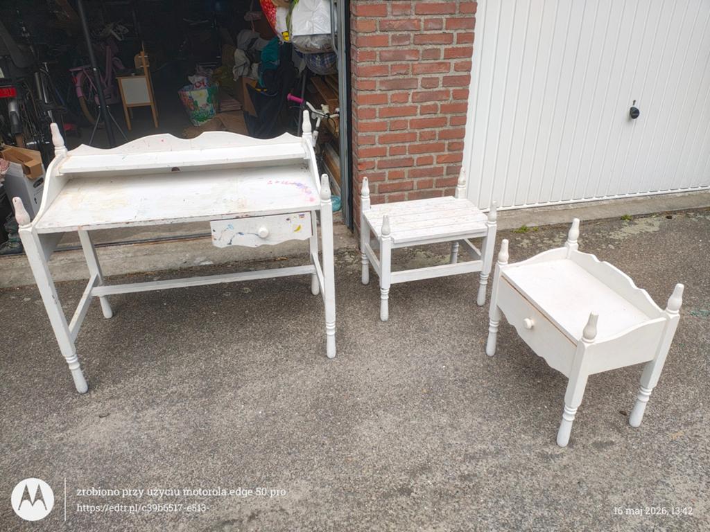 Bureau set opknapper gratis, Huis en Inrichting, Bureaus, Ophalen, Gebruikt
