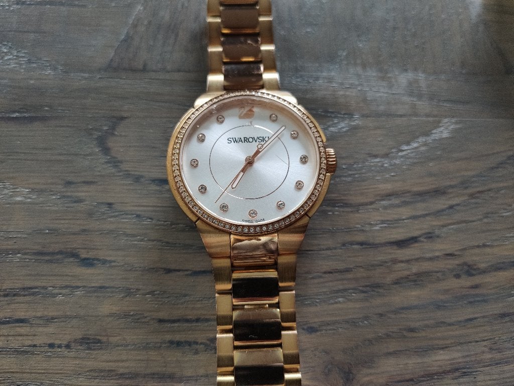 Swarovski City Rose Gold-Plated Horloge, Sieraden, Tassen en Uiterlijk, Overige merken, Gebruikt, Polshorloge, Ophalen of Verzenden