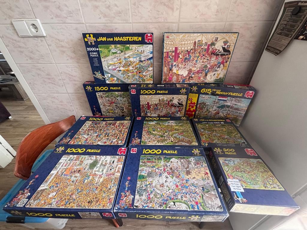 Jan van Haasteren puzzels, Ophalen, 500 t/m 1500 stukjes, Zo goed als nieuw, Legpuzzel
