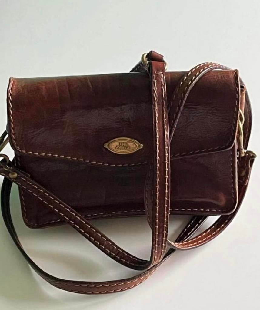 Vintage The Bridge dames tasje, Ophalen of Verzenden, Zo goed als nieuw, Bruin, Handtas