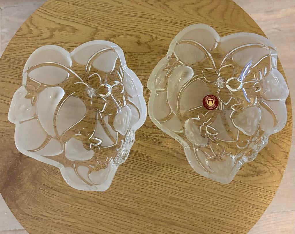 Vintage Walther Glas 'Fancy' schaaltjes - jaren '70/'80, Huis en Inrichting, Ophalen of Verzenden, Zo goed als nieuw, Rond, Glas