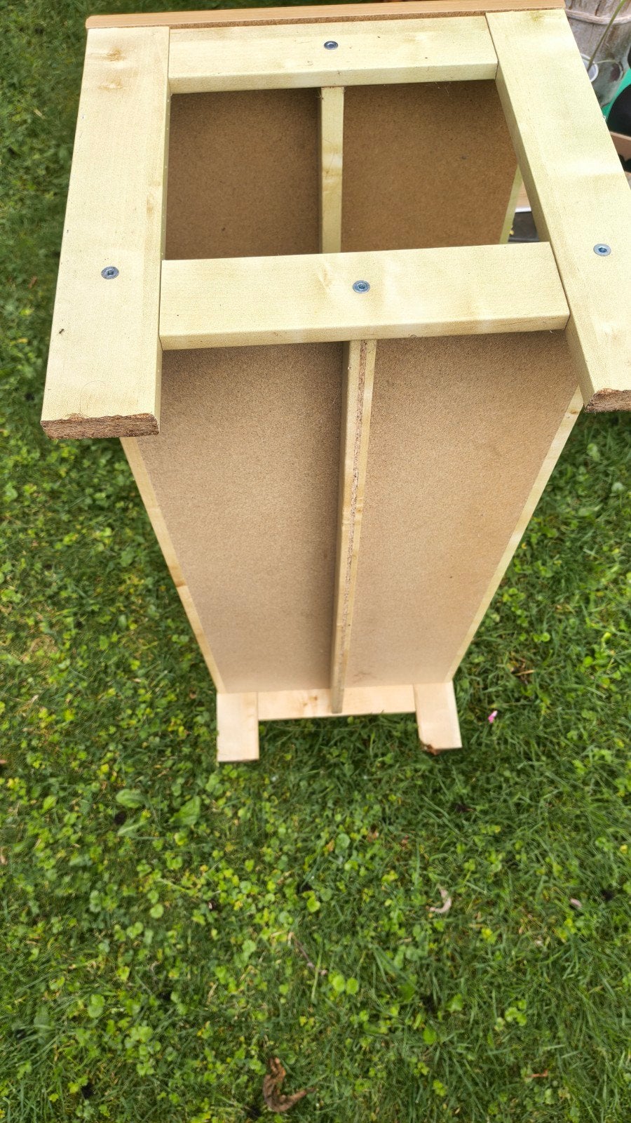 Houten bijzettafel met opbergruimte, Ophalen, 50 – 75, Gebruikt, 50 tot 100 cm