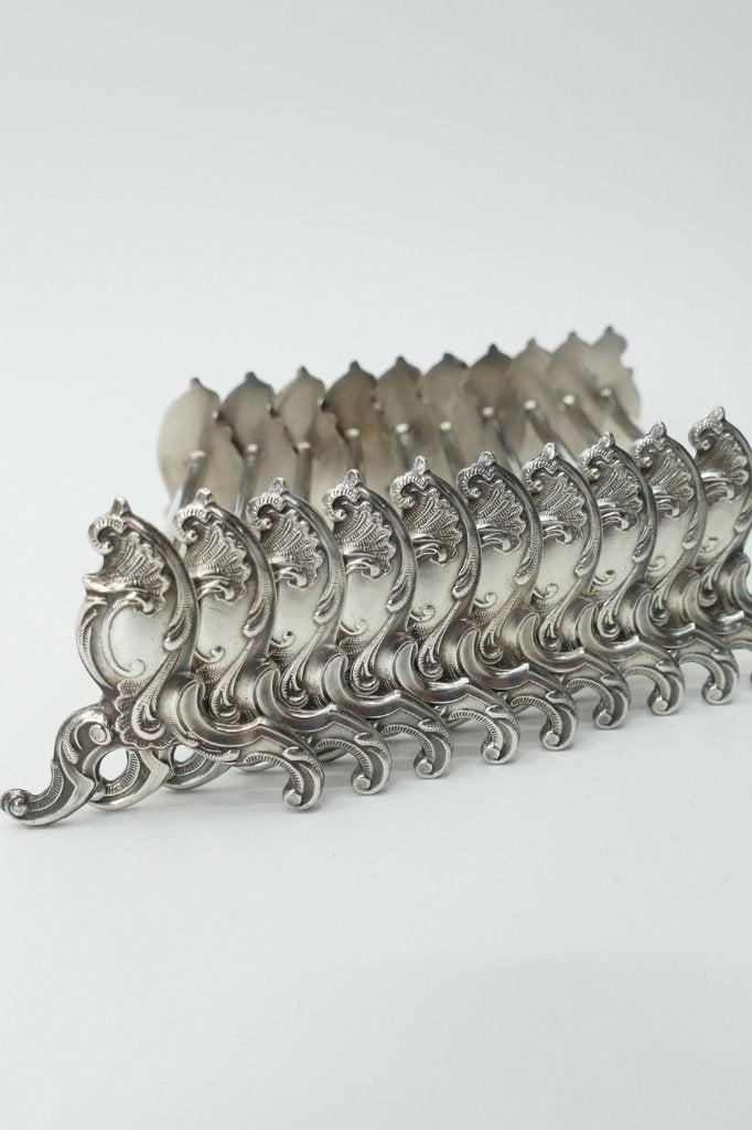 Set van 12 Wiskemann Rococo messenleggers - 1930-1960, Antiek en Kunst, Ophalen of Verzenden