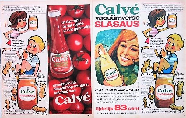 27 vintage reclames advertenties Calve producten 55-81 Calvé, Ophalen of Verzenden, Gebruikt, Overige typen