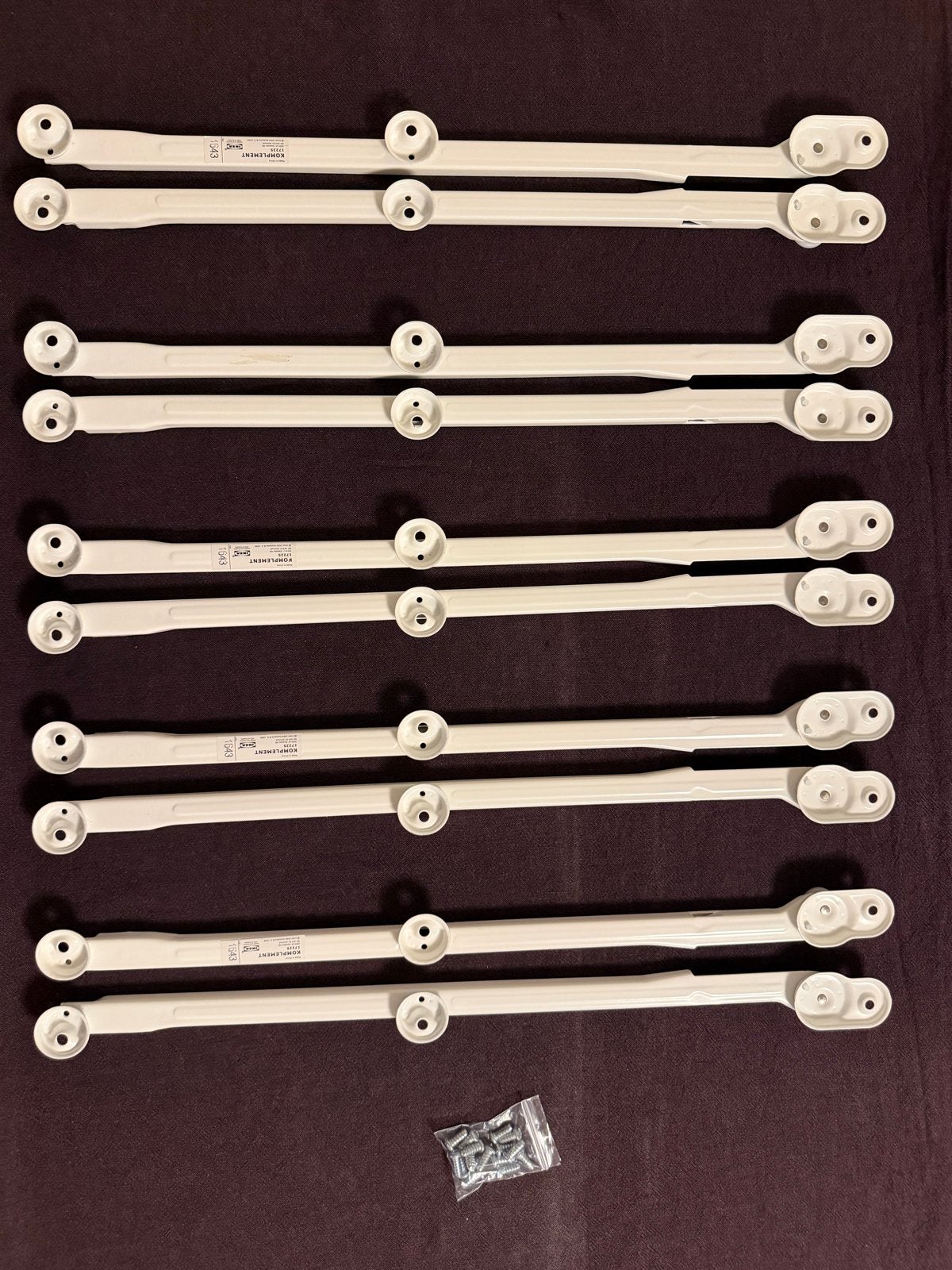 IKEA KOMPLEMENT PAX Mandgeleiders Wit (5 paar), Ophalen, Gebruikt