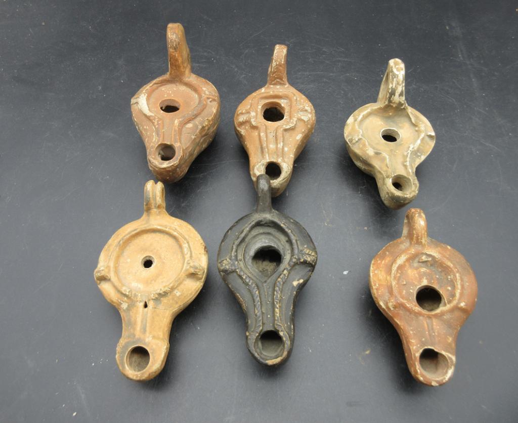 Romeins  olielampjes, 2e-4e eeuw n. Chr., Antiek en Kunst, Antiek | Keramiek en Aardewerk, Ophalen of Verzenden