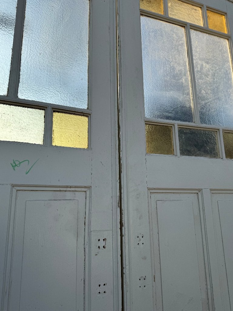 Set schuif / en-suite deuren met glas en roede 263x178cm, Ophalen