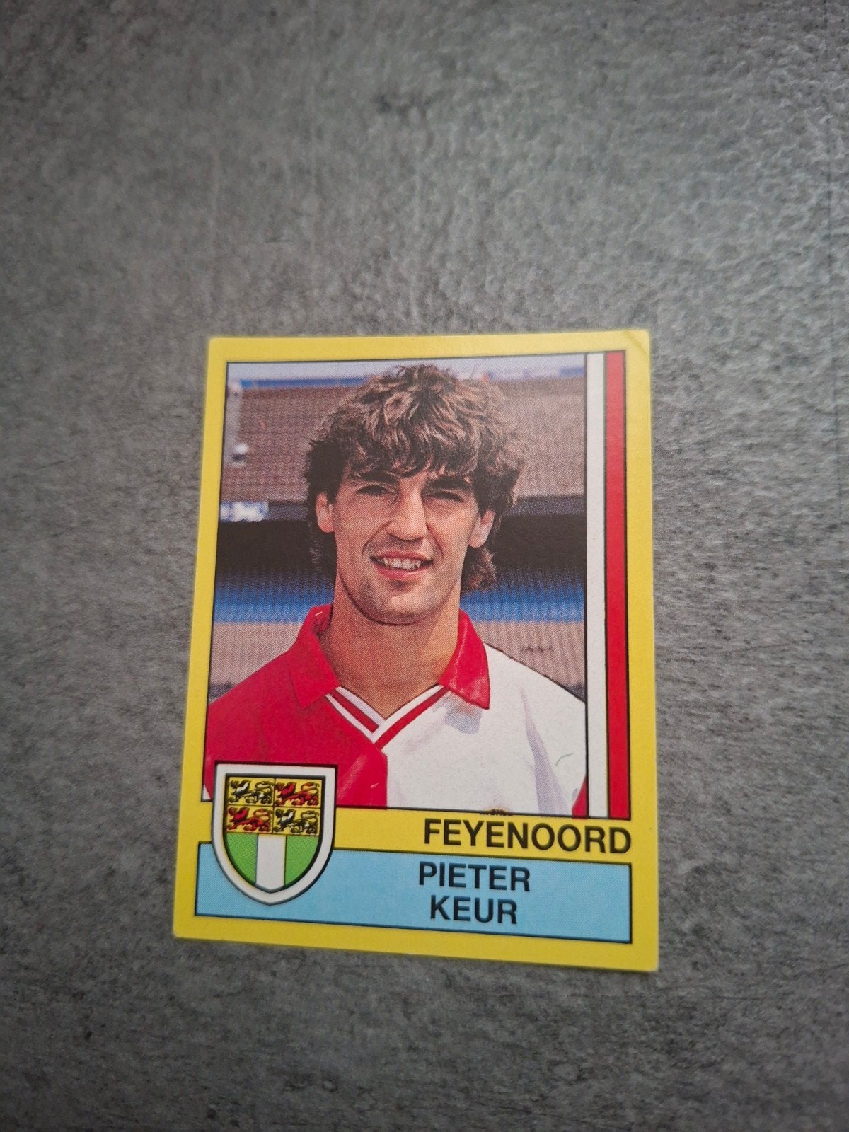 Panini sticker Voetbal 90. Pieter Keur Feyenoord., Ophalen of Verzenden, Zo goed als nieuw, Sticker