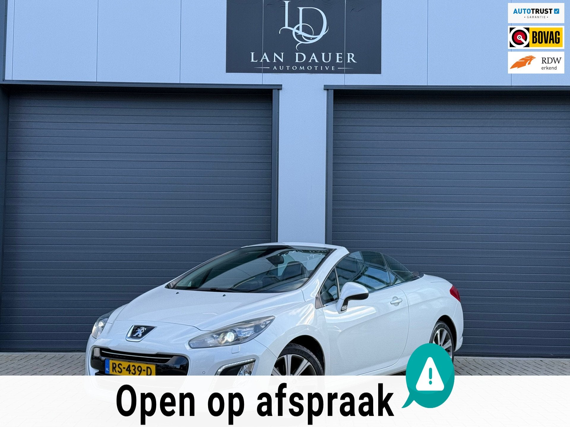 Peugeot 308 CC 1.6 THP / LEDER / AUTOMAAT / Parelmoerwit, Auto's, Euro 5, Gebruikt, Leder, Bedrijf