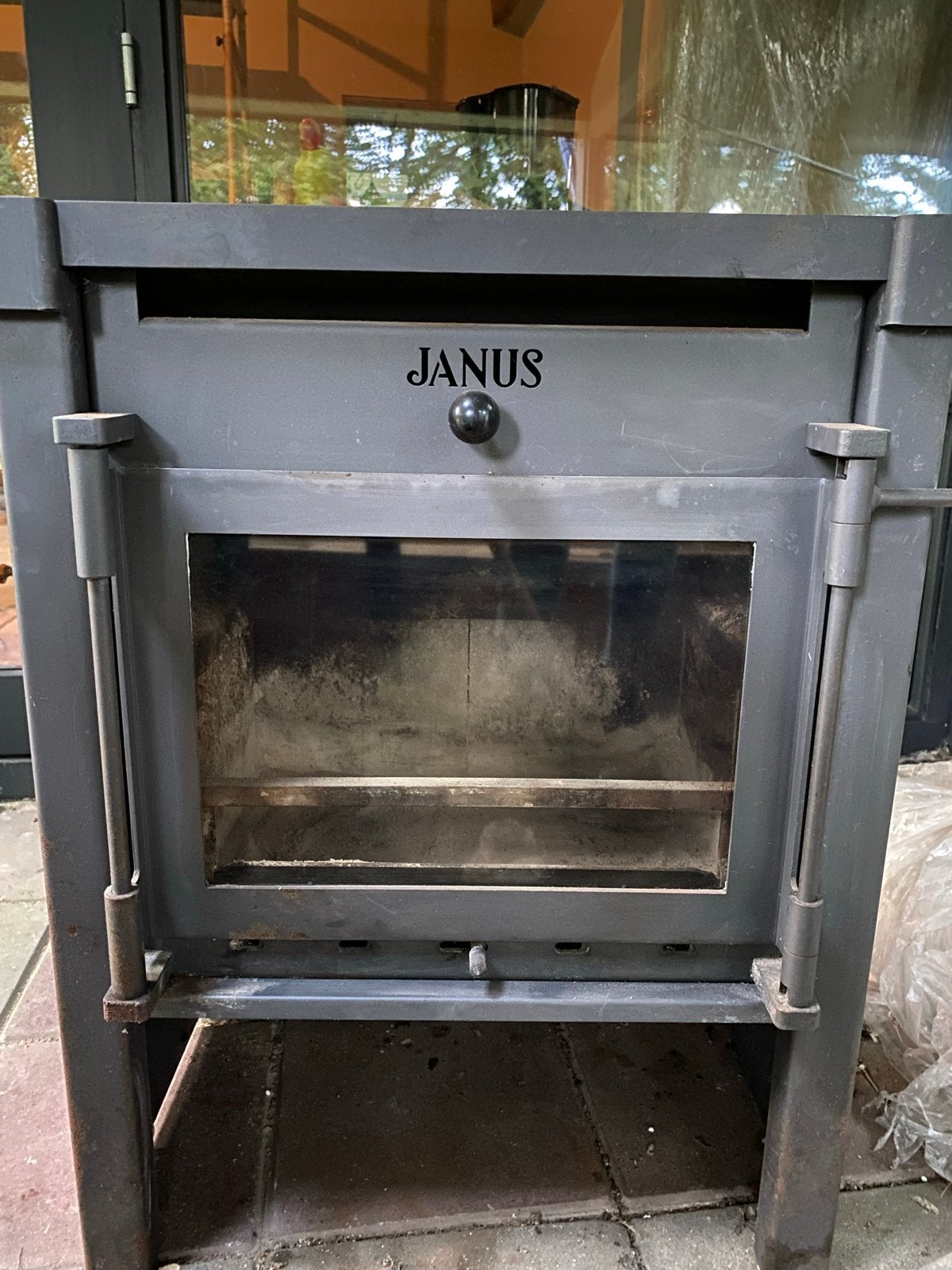 Janus 9-middel Houthaard - Vrijstaande Kachel 7kW, Ophalen, Gebruikt, Vrijstaande haard, Houthaard