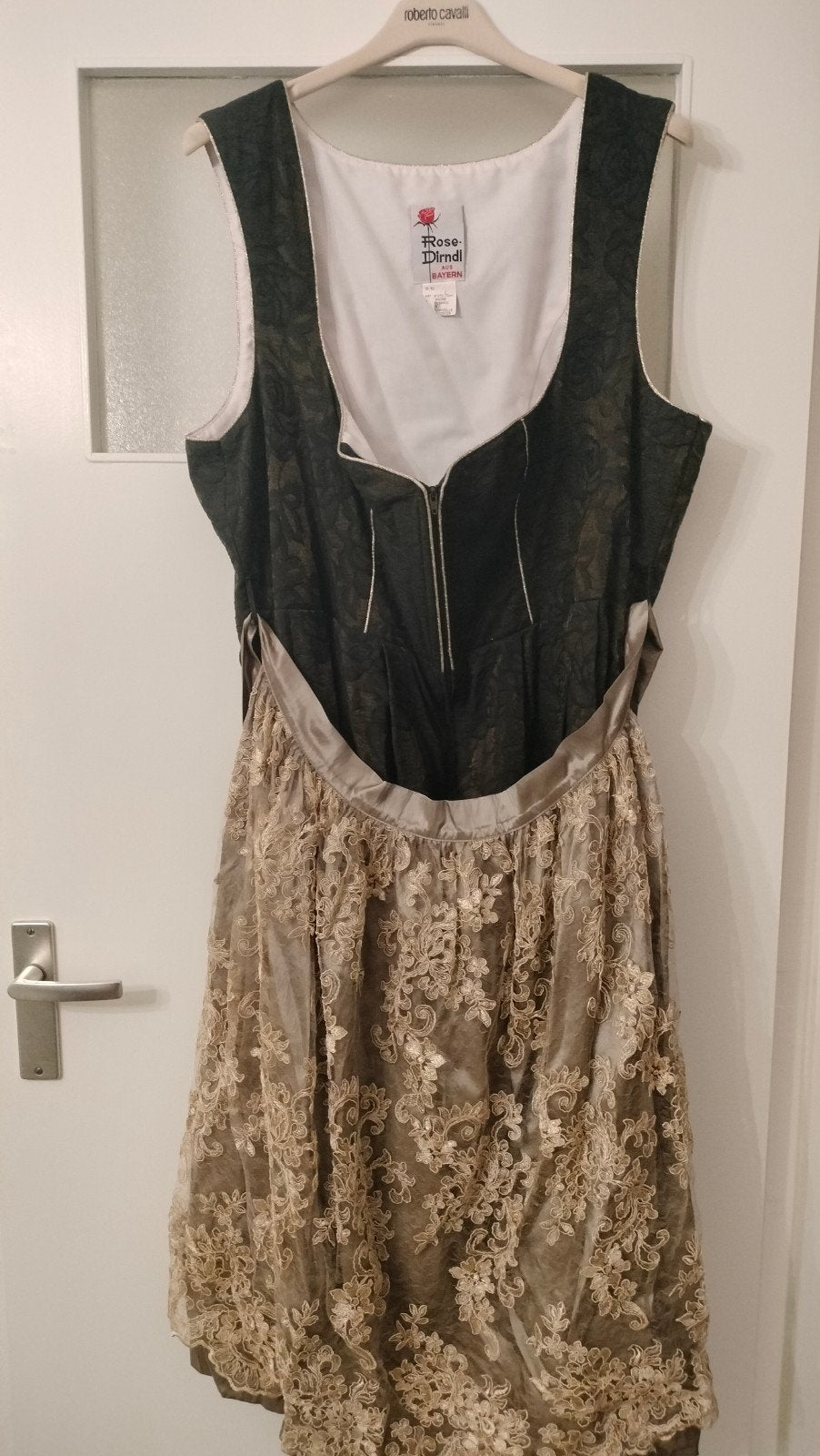 Rose Dirndl Jurk met Kant en Blouse - Maat 52, Kleding | Dames, Zwart, Maat 42/44 (L), Ophalen of Verzenden, Zo goed als nieuw