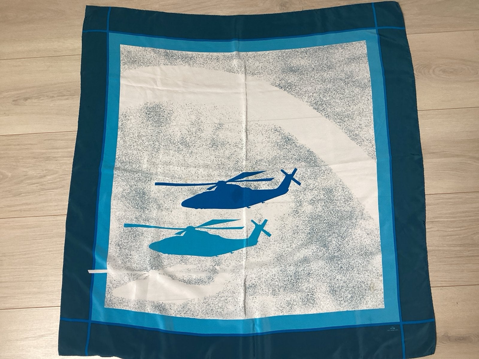 Vintage KLM Helikopters Sjaal - 40+ jaar oud, Ophalen of Verzenden, Zo goed als nieuw