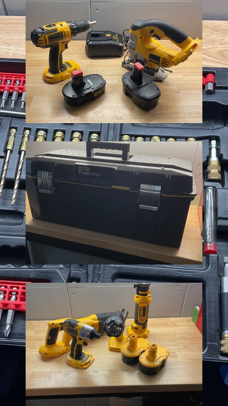 14 delige 18volt De Walt set zo goed als nieuw, Ophalen, Zo goed als nieuw, Boor- en Schroefmachine