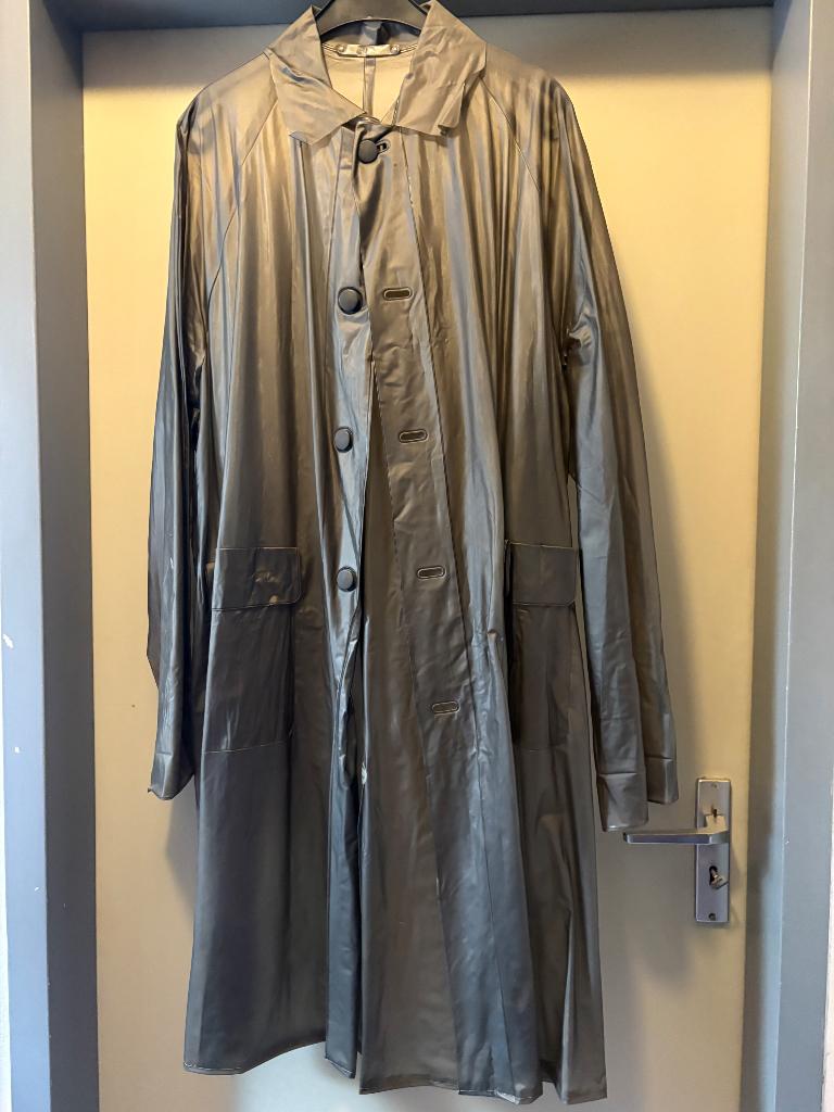 Pvc/plastic regenjas, Verzenden, Gebruikt, Regenjas, Heren