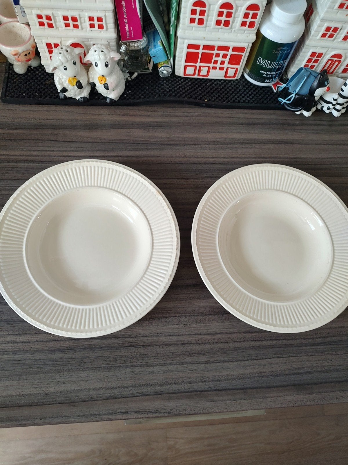 Wedgwood Edme Queen's Ware Soepborden - Set van 2, Huis en Inrichting, Ophalen of Verzenden, Gebruikt, Aardewerk, Bord(en)
