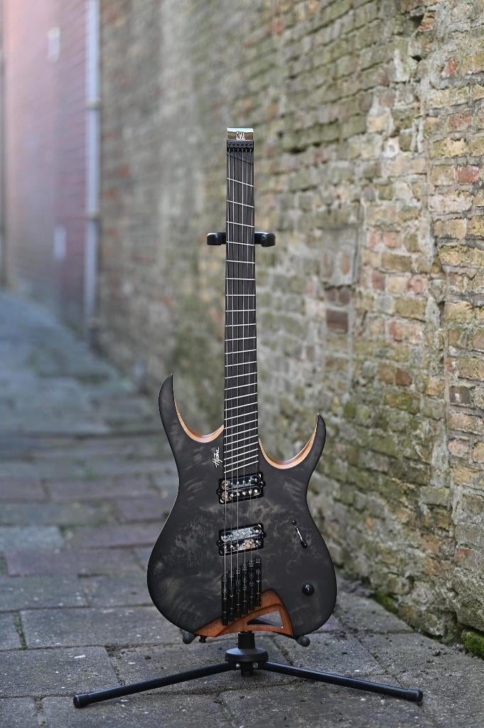 Mayones Hydra 6 Elite VF BKP6 - Trans Black Satin, Muziek en Instrumenten, Snaarinstrumenten | Gitaren | Elektrisch, Gebruikt