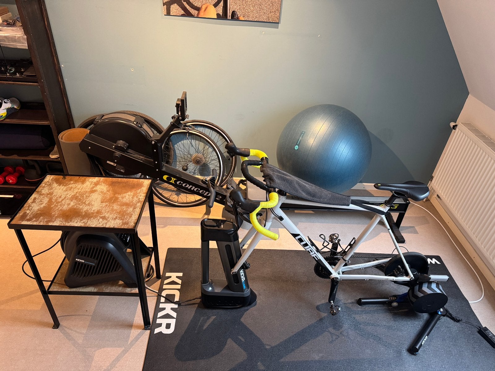 Complete Wahoo KICKR Zwift Set-KICKR v4+CLIMB+HEADWIND+Mat, Ophalen, Zo goed als nieuw, Overige typen