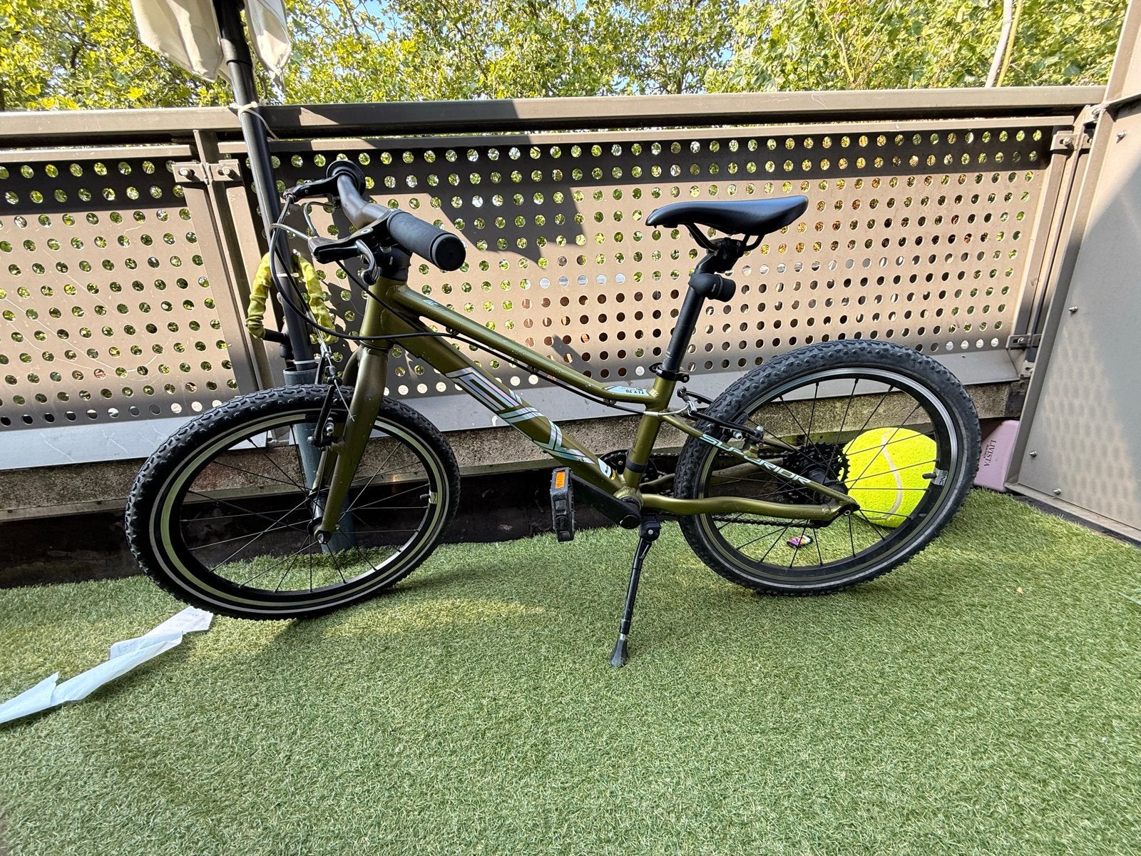 Superior F.L.Y. 20 kinderfiets - mat olijfgroen, Ophalen, Gebruikt, Velgrem, 20 inch of meer
